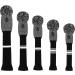 Scott Edward Knit Golf Club Cover Set - 5 Head Covers for Woods & Driver | Protects 460cc Driver, 1 Fairway Wood, 2 Hybrid/UT2 | Rotating Club Number Tags | Black White Dot - Buy Online on GoSupps.com