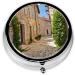 Italy Tuscan Printed Mini Round Pill Box - 3 Compartment Travel Pill Organizer for Home & Office Use - Buy Online on GoSupps.com