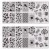 EXCEART Nail Art Stamp 2pcs Patrick's Day Nail Stamping Templates Manicure Plates Nail Printing Templates Metal Trim