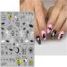 Halloween Nail Stickers 12 Sheets Self-Adhesive Nail Decal Cute Ghosts Nail Art Decoration Design Supplies - Buy Online on GoSupps.com