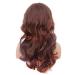 Rugelyss Vintage Dark Brown Rednish Maroon Wig - Women's Synthetic Full Wig for 70s Cosplay Costume - Buy Online on GoSupps.com
