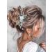 IYOU Women Wedding Hair Comb Silver Flower Headpiece Leaf Beads Hair Piece Guest Prom Hair Accessories for Bride and Bridesmaid - Buy Online on GoSupps.com