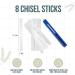 Powerstone Pumice Chisel Set - 8 Refillable Sticks with Plastic Handle - Fine-Grit Pumice for Toilet, Tub, Sink Stain Removal - Buy Online on GoSupps.com