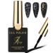 3D Crackle Gel Nail Polish Magic Black Crackle Nail Gel Glue Polish Unique Variegated Cool Crackle Pattern Long-lasting Durable Natural Air-drying Styling Home DIY Nail Gel Glue Polish for Women-12