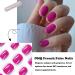 Squoval False Nails Short 24Pcs Rose Pink Press on Nails Pure Colour Fake Nails Acrylic Stick on Nails with Nail Glue Removable Glue-on Nails Fake Nails Women Girls Nail Art Accessories Rose Pink Short - Buy Online on GoSupps.com