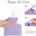 1L Hot Water Bottle with Soft Cover - 1000ml Hot Water Bag for Pain Relief - Purple - Buy Online on GoSupps.com