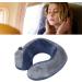 Cyllde Self-Bladable Travel Cushion | U-Shaped Neck Support | Dark Blue & Gray | Portable & Comfortable for Sleeping | International Shipping - Buy Online on GoSupps.com