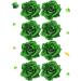 St. Patrick's Day Hair Decoration - 8 Green Rose Hair Clips & Brooch Set for Women - Irish Floral Accessories for Party Celebrations - Buy Online on GoSupps.com