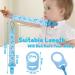 4 Pack Baby Dummy Clips with Silicone Ring Adapters - Blue | Pacifier Holder Straps with Plastic Clasp for Dummies, Soothers, Teething Toys - Buy Online on GoSupps.com