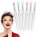 Abeillo 6PCS Silicone Lip Brush Silicone Lip Applicator Reusable Lip Balm Applicator with Cap Lip Scrub Brush Lip Brush for Lipstick Eyeshadow and Cream Lip Mask (Multicolor)