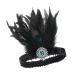 SWEETV 1920s Flapper Headband with Sequins and Feather - Roaring 20s Great Gatsby Hair Accessory in Black - Buy Online on GoSupps.com