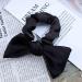 Inilbran Boho Silk Hair Bow Rope Scrunchies Black Silky Bow Hair Band Hair Ties Vintage Elastic Hair Tie Ropes French Bowknot Ponytail Scrunchy Hair Ties Hair Accessories for Women and Girls Headdress - Buy Online on GoSupps.com