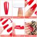 240 Extra Long Monochrome Ballerina Coffin Artificial Nails - DIY Nail Art Tips for Women & Girls (10 Colors 12 Sizes) - Shop Internationally! - Buy Online on GoSupps.com