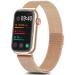 MorePro Fitness Tracker, Heart Rate Monitor Blood Pressure Activity Tracker with Blood Oxygen, IP68 Wateproof Sleep Tracker Sport Bracelet Pedometer Step Calories Smartwatch Women Gold Metal