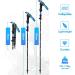 Anykuu Foldable Hiking Poles 110-130cm | Ultralight Shockproof Nordic Walking & Trekking Poles - Blue - Buy Online on GoSupps.com