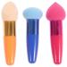POPETPOP 3pc Mushroom Facial Foundation Sponges Makeup Sponge with Handle on Stick Makeup Professional Makeup Travel Makeup Cosmetic Lip Brush Mushroom Head