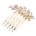 HAPINARY leaf wedding hair comb women's hair side comb hair accessories headpiece for bride hair comb hair Hair up Clip issue card bride small Japanese and Korean headgear