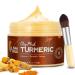 Turmeric Clay Mask with Vitamin C & E - 6.35 oz Facial Mask + Brush | Nourishing Aloe Vera - Buy Online on GoSupps.com