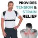BackEmbrace Posture Corrector for Women & Men | Made in USA | Slim & Adjustable Shoulder Brace | Back Pain Relief | Black Drizzle | Medium/Large - Buy Online on GoSupps.com