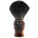 Edwin Jagger Classic Black Synthetic Fibre Shaving Brush - Eco-Friendly Vegan Exfoliating Brush for Men and Women - Buy Online on GoSupps.com
