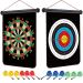 RaboSky Dart Board Game Toys for 6 7 8 9 10 11 12 13 Year Old Boys Birthday Gift, Cool Outdoor Sports Games for Boys 8-10-12 Teenage Girls Adult Party, Double-Sided, 12 Magnetic Darts Rainbow