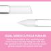 Bona Fide Beauty Czech Glass Cuticle Pusher Set - 2PC Premium Manicure Nail Care Tools - Buy Online on GoSupps.com