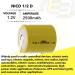 5x Exell 1/2D NiCD Rechargeable Batteries 2500mAh - Ideal for Data Loggers Monitors Tools & Toys - International Shipping Available - Buy Online on GoSupps.com