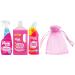 The Pink Stuff The Power Disinfectant Cleaner Multi Purpose Cleaning Spray 750ml + The Pink Stuff The Miracle All Purpose Floor Cleaner 1L + The Pink Stuff The Miracle Toilet Cleaner Gel 750ml