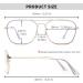 JM Plane Blue Light Blocking Glasses - Anti-Glare Computer Eyewear for Men & Women with Stylish Gold Frame - Buy Online on GoSupps.com