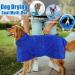 Super Absorbent Dolahovy Microfiber Dog Bathrobe Towel - Adjustable Fast-Dry Coat for Small Medium & Large Dogs - XS Blue - Buy Online on GoSupps.com
