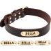 Tagme Personalized Leather Dog Collar - Engraved Name & Phone Number - Medium Brown for Dogs - 1 Pack - Buy Online on GoSupps.com
