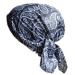 Cool4 Summer Headscarf Beach Bandana Sea Beanie Sun Sun Protection Hat Chemo Cap A04 Anthracite with Paisley Floral Pattern