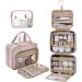MIZATTO Women's Hanging Toiletry Bag with TSA Approved Transparent Cosmetic Pouch - Pink - Buy Online on GoSupps.com