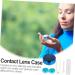 JECOMPRIS Contact Lens Case - Travel Organizer Blue (7.5x3cm) | Durable & Compact Eye Accessories for International Shipping - Buy Online on GoSupps.com