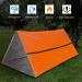 3-in-1 Outdoor Emergency Survival Kit | Heat Reflective Thermal Raincoat & Sleeping Bag Tent Set - Perfect for Camping - Orange - Buy Online on GoSupps.com