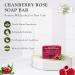 Adirondack Cranberry Rose Soap Bar - Handmade Organic Vegan Soap for Moisturizing Sensitive Skin - 4 oz - Buy Online on GoSupps.com