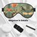 SSIMOO Flower and Bird Print Eye Mask | Double-Sided Light Blocking Sleep Mask for Quality Rest - Soft & Comfortable - Buy Online on GoSupps.com