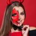Red Flower Crazy Fun Contact Lenses - 2.50 Dioptrien Perfect for Carnival & Halloween 2024 | Free Lens Container - Top Quality - Buy Online on GoSupps.com