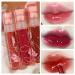 3 Colors Bear Lip Gloss Jelly Lip Glaze Cute Liquid Lipstick Bear Lip Stain Watery Lipgloss Plumping Lip Tint Moisturizing Waterproof Long Lasting for Lip and Cheek