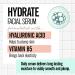 Valjean Labs Hydrate Serum | Hyaluronic Acid + Vitamin B5 | 1.83 oz | Hydrate and Plump Skin | Paraben-Free | Cruelty-Free | Made in USA - Buy Online on GoSupps.com