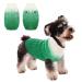 Cit toile warm winter dog sweater soft and comfortable knitted dog coat Turtleneck pet clothing for the cold weather color gradient set for small medium pets green XS X-Small Color gradient green
