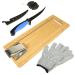 Exjiota Fish cleaning board fish fillet board with clamp of fillet knife and gloves portable fishing booth 45.7 cm fish cleaning set gifts for anglers man and woman