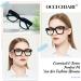 OCCI CHIARI Large Frame Reading Glasses for Women - Retro Square Readers - Black 1.75x - Stylish & Comfortable Reading Eyewear - Buy Online on GoSupps.com