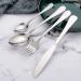 24 Piece Cutlery Set Stainless Steel Flatware Set with Knife Spoon Fork Service for 6 Dishwasher Safe Fork and Spoon HUAN TAI - Buy Online on GoSupps.com