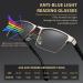 Gaoye 5-Pack Blue Light Blocking Reading Glasses | Men & Women Rectangle Metal Frames | UV400 Clear Lenses | A1 Gun Black & Silver - 1.0 Diopters - Buy Online on GoSupps.com