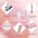 Women's Manicure Set 10 in 1 Nail Clipper Kit with Luxury Leather Bag - Pink | Travel-Friendly & Great Gift Choice - Buy Online on GoSupps.com