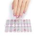 Glitter Cow Pattern Semi Cured Gel Nail Polish Strips Self Adhesive Full Nail Wraps Nail Polish Stickers Semi Cured Gel Nail Polish Strips