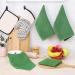 dinio 100% Cotton Waffle-Weave Kitchen Dish Cloths Ultra Soft Absorbent Quick Drying Dish Towels Green 34x34cm - Buy Online on GoSupps.com