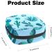 Menstrual Pad Bag with Zipper | Cactus Flowers Tampons Pouch for Women & Girls - Stylish & Functional Storage Solutions - Buy Online on GoSupps.com