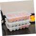 GLEAVI 1pc Box 24 Egg Trays Storage Bins Fridge Clear Storage Bin with Lid Egg Storage Tray Filling Egg Cup - Buy Online on GoSupps.com